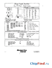 Datasheet 1N1397 manufacturer Microsemi